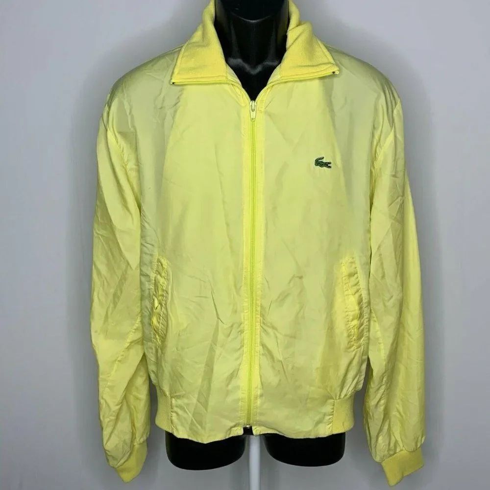 Vintage Izod Lacoste Bomber Jacket L Yellow